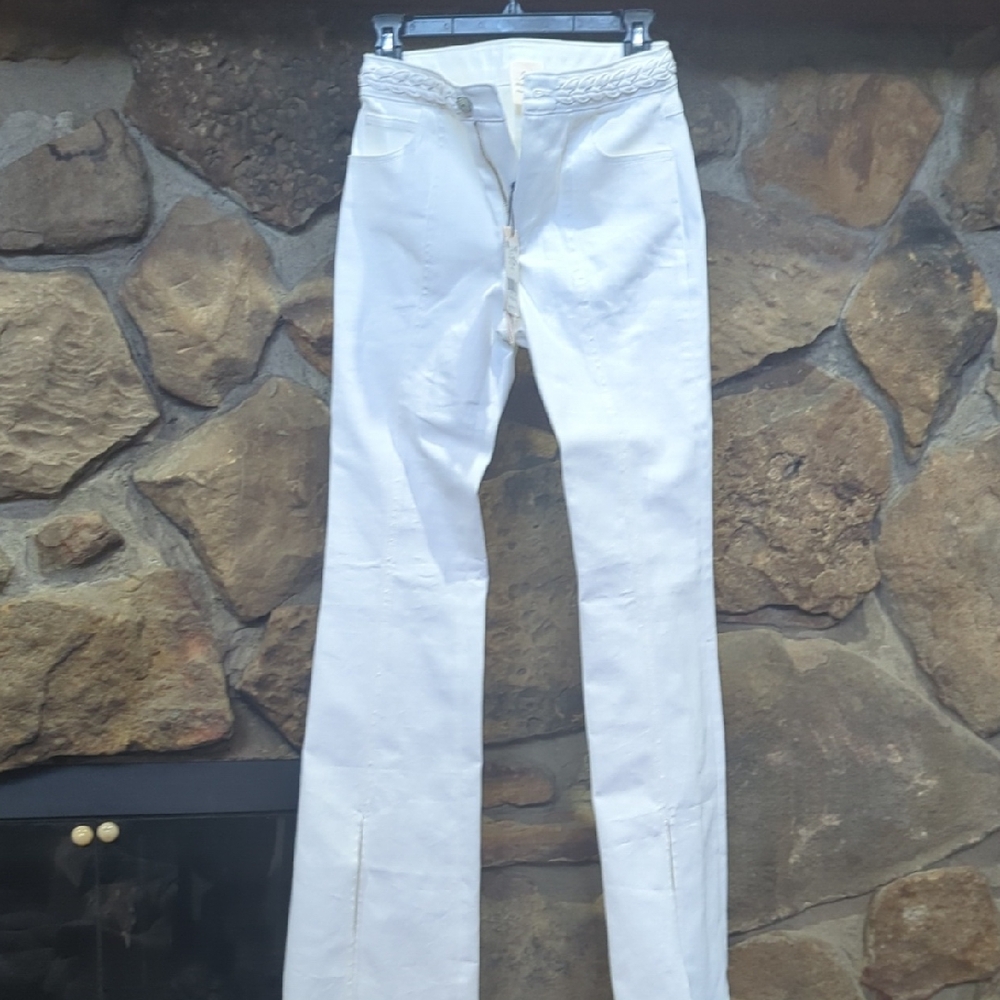 Cinq à Sept White Straight Leg Jeans
